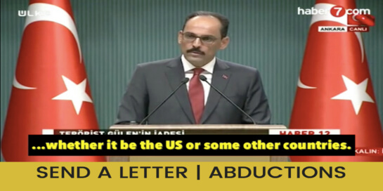 Warning Against Senior Turkish Aide’s Abduction Threats in US